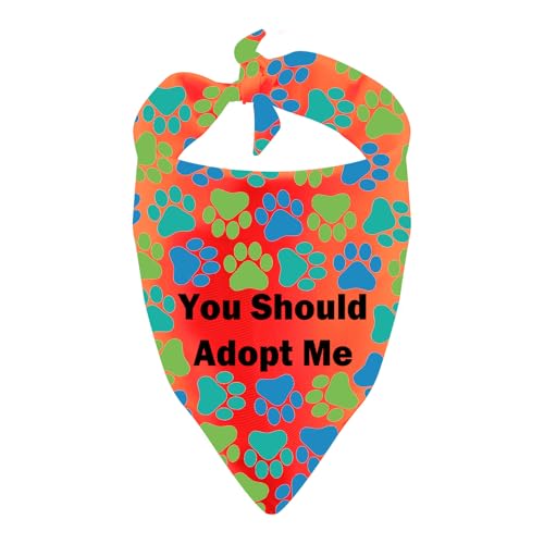 Rescue Dog Bandana You Should Adopt Me Dreieckiges Hundehalstuch, Geschenk für Hunde (You Should Adopt Me) von LEVLO