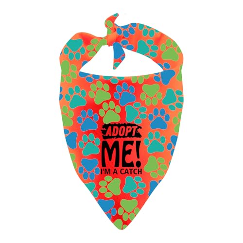 Rescue Dogs Bandana I'm A Catch, Dreieckiges Hundehalstuch, Haustier-Schal, Adoptions-Hund, Geburtstagsgeschenk (I'm A Catch) von LEVLO