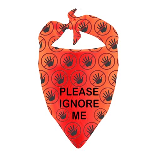 Therapie-Hundehalstuch, dreieckig, Aufschrift "Please Ignore Me", Geschenk für Arbeitshunde, Geschenk (Ignore Me) von LEVLO