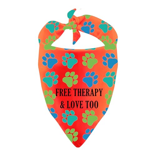 Therapie-Hundehalstuch, dreieckig, Geschenk für Diensthunde (kostenlose Therapie) von LEVLO