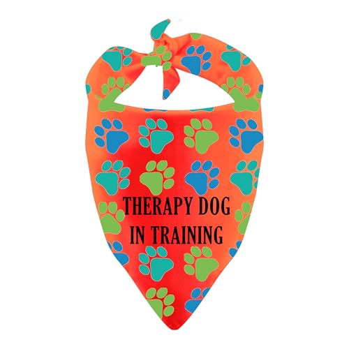 Therapie-Hundehalstuch, für Training, Haustier-Schal, Geschenk für Arbeitshunde (Therapiehund) von LEVLO