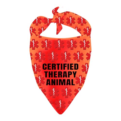 Therapie-Hundehalstuch, zertifiziertes Therapie-Tier-Haustier-Schal, für Training, Geschenk (zertifizierte Therapie) von LEVLO