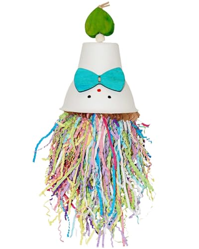 Vogelspielzeug, lebendiges Papageienspielzeug | Vogelkäfig-Zubehör mit Holzaufsatz, bunten Papierstreifen Vogelspielzeug, lebendiges Papageienspielzeug | Vogelkäfig-Zubehör mit Holzaufsatz, bunten Papierstreifen von LEWINHOOK
