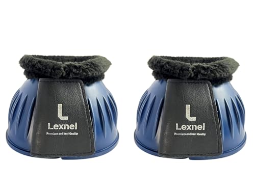 LEXNEL Gummistiefel, langlebige Glockenstiefel für Pferde, hervorragender Hufschutz und Komfort (1 Paar) (Marineblau, groß) von LEXNEL