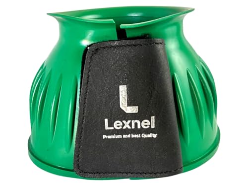 Lexnel Gummi-Pferdeglocken – langlebiger Übergreifschutz & sicherer Klettverschluss (XL-Grün) von LEXNEL