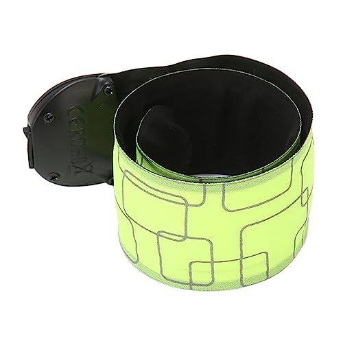 Leuchtendes Armband, LED-Sicherheitsarmbandbeleuchtung, Einfach zu Bedienendes, Wiederaufladbares Stück aus Weichem Stahl für Nächtliches Laufen Im Freien (Grün) von LEYT