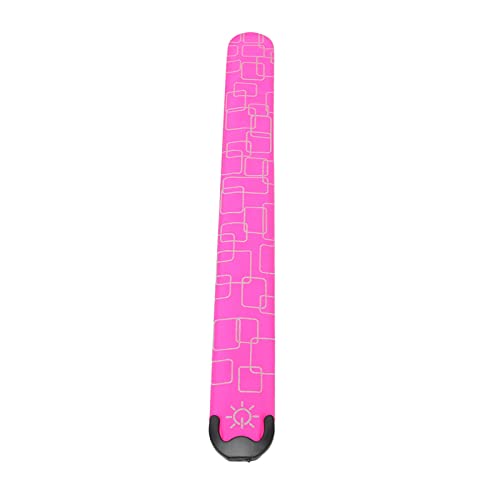 Leuchtendes Armband, LED-Sicherheitsarmbandbeleuchtung, Einfach zu Bedienendes, Wiederaufladbares Stück aus Weichem Stahl für Nächtliches Laufen Im Freien (Rosa) von LEYT
