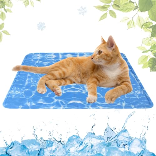 LEZUAN Kühlmatte Hunde mit Ungiftiges Gel, Selbstkühlende Hundematte Kratzfeste, Waschbar Kühlkissen für Haustiere, Langlebige Hund Kältematte, Perfekt für heißen Sommer(Wasserwellen,30x40cm) LEZUAN Kühlmatte Hunde mit Ungiftiges Gel, Selbstkühlende Hundematte Kratzfeste, Waschbar Kühlkissen für Haustiere, Langlebige Hund Kältematte, Perfekt für heißen Sommer(Wasserwellen,30x40cm) von LEZUAN