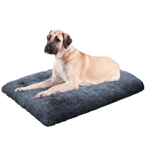 Weich Hundebett für Grosse Hunde und Mittelgroße Hunde, Plüsch Hundekissen Verdicken Hundematten mit Rutschfester Unterseite Flauschig Haustierbett, Waschbar und Anti Stress(Dunkelgraublau,80x118cm) Weich Hundebett für Grosse Hunde und Mittelgroße Hunde, Plüsch Hundekissen Verdicken Hundematten mit Rutschfester Unterseite Flauschig Haustierbett, Waschbar und Anti Stress(Dunkelgraublau,80x118cm) von LEZUAN