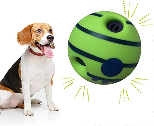 14 cm (5.5 Zoll) verbesserter Wackel-Hundeball, seltsamer Hundespielzeugball, mittelgroße und große Hunde, das beste lustige Kichern-Sound-Hundespielzeug (keine Batterie erforderlich) (1 Packung) von LFCToys