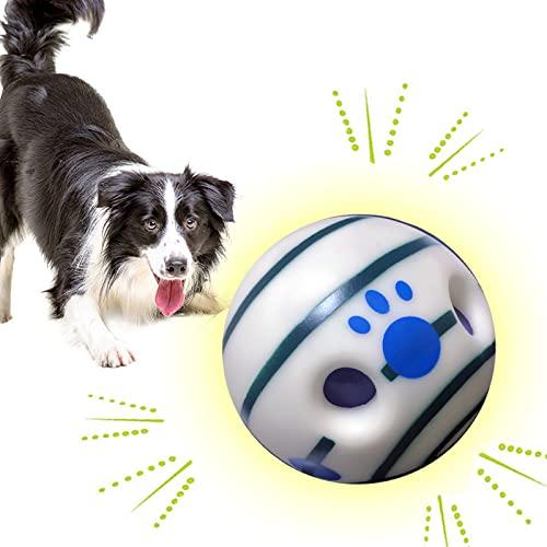 Wackel-Hundeball, Hundespielzeug, interaktiver Ball für Hunde, seltsamer Hundespielzeugball, Welpenball, Trainingsball, Herding Ball für Hunde, Waggle Ball, Giggle Sound Hundespielzeug von LFCToys