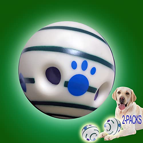Wackeliger Kicher-Hundeball, Hundespielzeug, interaktiver Ball für Hunde, seltsamer Hundespielzeug, peppiger Haustierball, Trainingsspielball, Waggle Ball, Giggle Sound Hundespielzeug von LFCToys