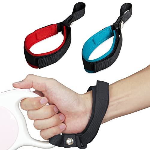 LFCXHTY Hands Free Adjustable Wrist Strap, Dog Leash Wrist Safety Strap, Velcro Design, 2 Pack Soft Comfortable Diving Fabric Wrist Strap Dog Leash for Stroller, Wheelchair ( Blue & Red) von LFCXHTY