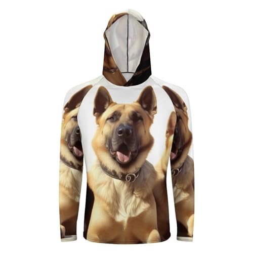Sonnenschutz-Shirt, langärmelig, mit Kapuze, leicht, Rashguard, schnell trocknend, Sonnenshirt für Outdoor, Hunde, Größe XXL Sonnenschutz-Shirt, langärmelig, mit Kapuze, leicht, Rashguard, schnell trocknend, Sonnenshirt für Outdoor, Hunde, Größe XXL von LFDSPYJE