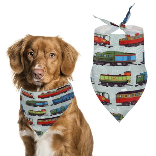 Halstuch, Halstuch, Motiv: Cartoon-Zug, waschbar, bedruckt, Dreieck, Halstuch, Halstuch für Hunde oder Katzen Halstuch, Halstuch, Motiv: Cartoon-Zug, waschbar, bedruckt, Dreieck, Halstuch, Halstuch für Hunde oder Katzen von LFDSYEOQ