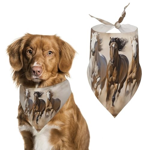 Hundehalstuch, Halstuch, dreilaufende Pferde, waschbar, bedruckt, Dreieck, Halstuch, Halstuch für Hunde oder Katzen Hundehalstuch, Halstuch, dreilaufende Pferde, waschbar, bedruckt, Dreieck, Halstuch, Halstuch für Hunde oder Katzen von LFDSYEOQ