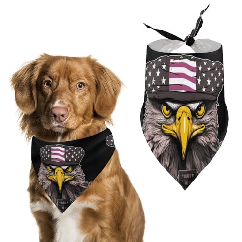 Hundehalstuch, Motiv: cooler Adler, waschbar, bedruckt, Dreieck, Halstuch für Hunde oder Katzen Hundehalstuch, Motiv: cooler Adler, waschbar, bedruckt, Dreieck, Halstuch für Hunde oder Katzen von LFDSYEOQ