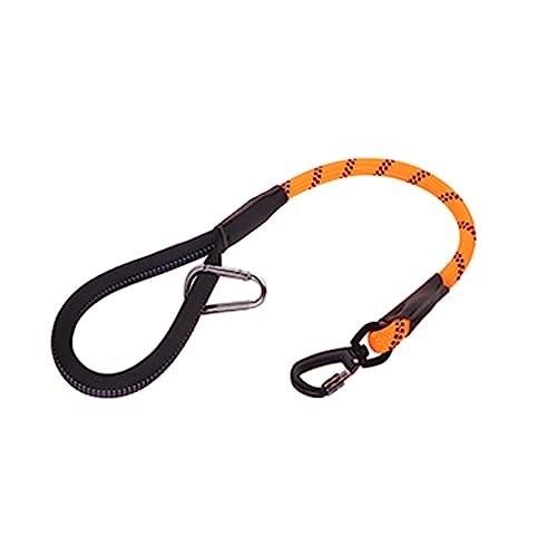 LFWATAXY Hundetrainingsleine – einfache Kontrolle – kurze Hundeleine – Verkehrsleine – Hundeleine – Hundeleine – Hundeleine robust – reflektierendes Nylon für mittelgroße und große Hunde (Orange + von LFWATAXY