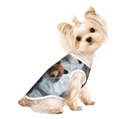 L Pet Atmungsaktives ärmelloses T-Shirt für Katzen und Hunde, leichtes Tanktop mit Bärenmotiv und dehnbarem Aufdruck L Pet Atmungsaktives ärmelloses T-Shirt für Katzen und Hunde, leichtes Tanktop mit Bärenmotiv und dehnbarem Aufdruck von LGHHGY