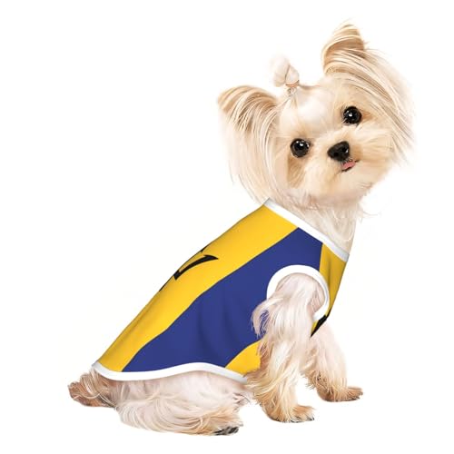 L Pet Atmungsaktives ärmelloses T-Shirt für Katzen und Hunde, leichtes Tanktop mit Flagge von Barbados und dehnbarem Druck L Pet Atmungsaktives ärmelloses T-Shirt für Katzen und Hunde, leichtes Tanktop mit Flagge von Barbados und dehnbarem Druck von LGHHGY
