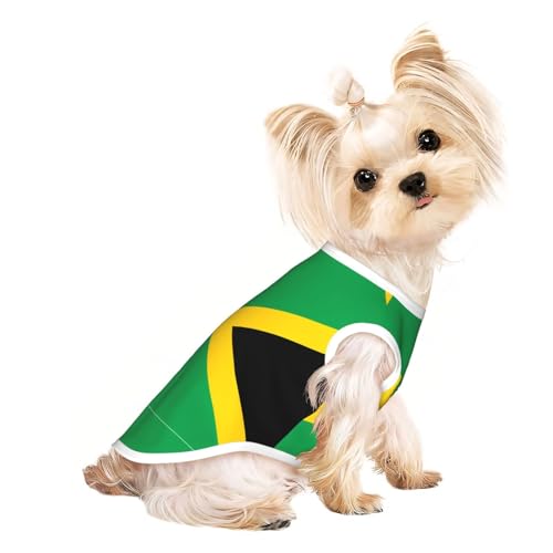 L Pet Atmungsaktives ärmelloses T-Shirt für Katzen & Hunde, leichtes Tanktop mit Jamaika-Flagge, dehnbar, bedruckt L Pet Atmungsaktives ärmelloses T-Shirt für Katzen & Hunde, leichtes Tanktop mit Jamaika-Flagge, dehnbar, bedruckt von LGHHGY