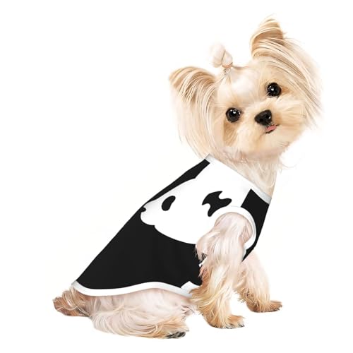 L Pet Atmungsaktives ärmelloses T-Shirt für Katzen & Hunde, leichtes Tanktop mit Panda-Tierdruck, dehnbar von LGHHGY