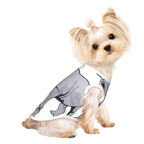 L Pet Atmungsaktives ärmelloses T-Shirt für Katzen und Hunde, leichtes Tanktop mit Tier-Nashorn-Druck, dehnbar L Pet Atmungsaktives ärmelloses T-Shirt für Katzen und Hunde, leichtes Tanktop mit Tier-Nashorn-Druck, dehnbar von LGHHGY