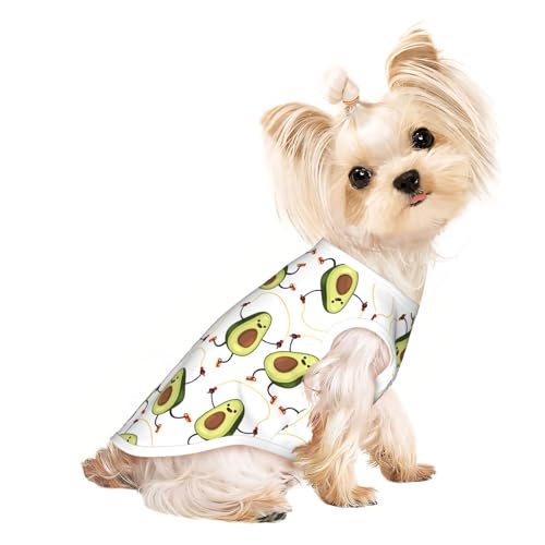 L Pet Atmungsaktives ärmelloses T-Shirt für Katzen und Hunde, leichtes Tanktop mit lustigem Cartoon-Avocado-Druck, mit dehnbarem Stoff L Pet Atmungsaktives ärmelloses T-Shirt für Katzen und Hunde, leichtes Tanktop mit lustigem Cartoon-Avocado-Druck, mit dehnbarem Stoff von LGHHGY