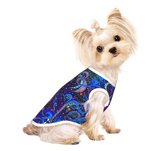 L Pet Atmungsaktives ärmelloses T-Shirt für Katzen & Hunde, leichtes blaues Tanktop mit Oktopus-Print und dehnbarem L Pet Atmungsaktives ärmelloses T-Shirt für Katzen & Hunde, leichtes blaues Tanktop mit Oktopus-Print und dehnbarem von LGHHGY