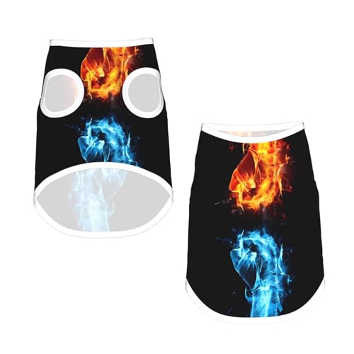 L Pet Atmungsaktives ärmelloses T-Shirt für Katzen & Hunde – leichtes Tanktop mit Eis- und Feuerbox-Print und dehnbarem L Pet Atmungsaktives ärmelloses T-Shirt für Katzen & Hunde – leichtes Tanktop mit Eis- und Feuerbox-Print und dehnbarem von LGHHGY
