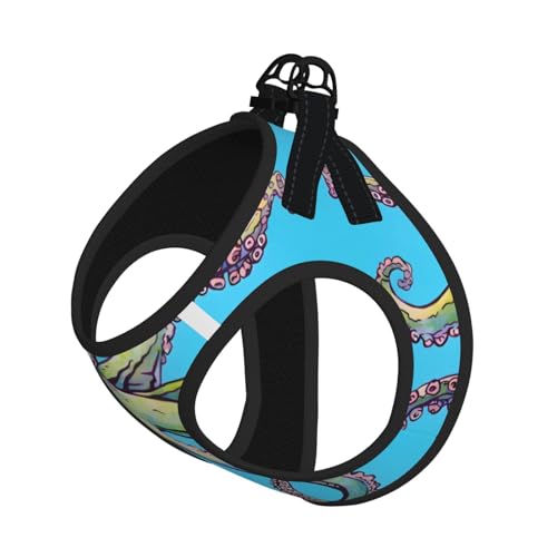 L Pet Leash Vest Hundegeschirr, klein, Oktopus-Design, verstellbar, für Outdoor-Reisen und Spaziergänge L Pet Leash Vest Hundegeschirr, klein, Oktopus-Design, verstellbar, für Outdoor-Reisen und Spaziergänge von LGHHGY