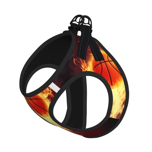 L Pet Leash Vest Hundegeschirr – kleine Größe, Basketball-Druck, verstellbar, für Outdoor-Reisen und Spaziergänge L Pet Leash Vest Hundegeschirr – kleine Größe, Basketball-Druck, verstellbar, für Outdoor-Reisen und Spaziergänge von LGHHGY