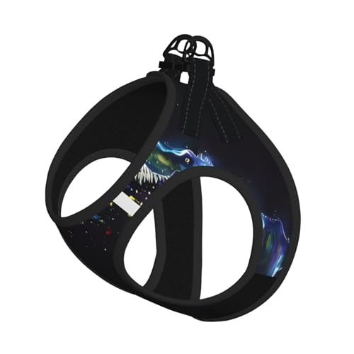 L Pet Leash Vest Hundegeschirr – kleine Größe, Dinosaurier-Druck, verstellbar, für Outdoor-Reisen und Spaziergänge L Pet Leash Vest Hundegeschirr – kleine Größe, Dinosaurier-Druck, verstellbar, für Outdoor-Reisen und Spaziergänge von LGHHGY