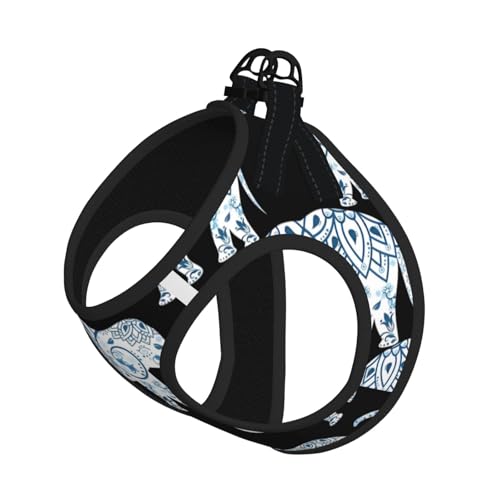 L Pet Leash Vest Hundegeschirr – kleine Größe, Elefanten-Druck, verstellbar, für Outdoor-Reisen und Spaziergänge L Pet Leash Vest Hundegeschirr – kleine Größe, Elefanten-Druck, verstellbar, für Outdoor-Reisen und Spaziergänge von LGHHGY