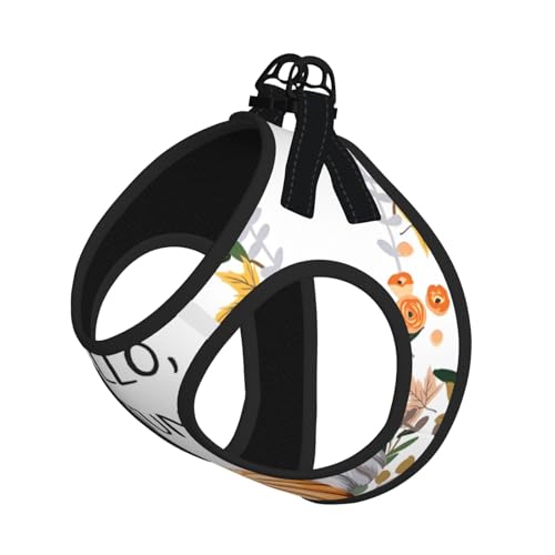 L Pet Leash Vest Hundegeschirr – kleine Größe, Hello Autumn Print, verstellbar, für Outdoor-Reisen und Spaziergänge L Pet Leash Vest Hundegeschirr – kleine Größe, Hello Autumn Print, verstellbar, für Outdoor-Reisen und Spaziergänge von LGHHGY