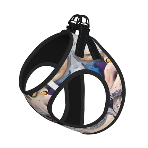 L Pet Leash Vest Hundegeschirr – kleine Größe, Retro-Oktopus-Druck, verstellbar, für Outdoor-Reisen und Spaziergänge L Pet Leash Vest Hundegeschirr – kleine Größe, Retro-Oktopus-Druck, verstellbar, für Outdoor-Reisen und Spaziergänge von LGHHGY
