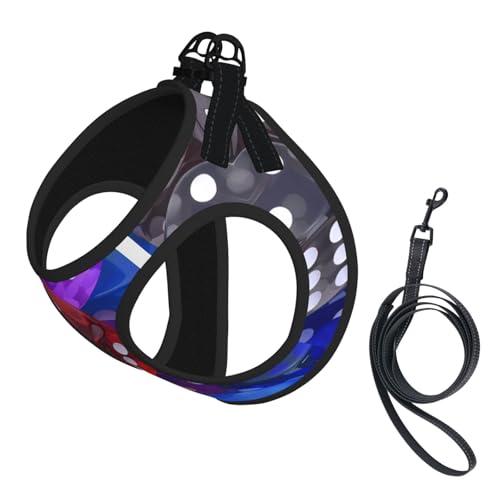 L Pet Leash Vest Hundegeschirr – kleine Größe, Spielwürfel-Set, bedruckt, verstellbar, für Outdoor-Reisen und Spaziergänge L Pet Leash Vest Hundegeschirr – kleine Größe, Spielwürfel-Set, bedruckt, verstellbar, für Outdoor-Reisen und Spaziergänge von LGHHGY