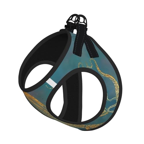 L Pet Leash Vest Hundegeschirr – kleine Größe, goldener Oktopus-Druck, verstellbar, für Outdoor-Reisen und Spaziergänge L Pet Leash Vest Hundegeschirr – kleine Größe, goldener Oktopus-Druck, verstellbar, für Outdoor-Reisen und Spaziergänge von LGHHGY