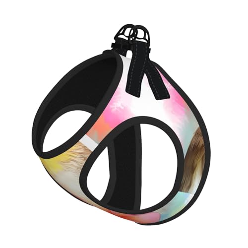 L Pet Leash Vest Hundegeschirr – kleine Größe, niedlicher Nymphensittichdruck, verstellbar, für Outdoor-Reisen und Spaziergänge L Pet Leash Vest Hundegeschirr – kleine Größe, niedlicher Nymphensittichdruck, verstellbar, für Outdoor-Reisen und Spaziergänge von LGHHGY