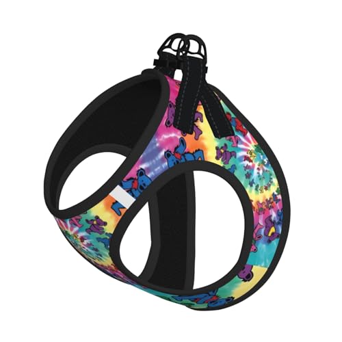 L Pet Leash Vest Hundegeschirr – kleine Größe, tanzender Danksagungsbär-Druck, verstellbar, für Outdoor-Reisen und Spaziergänge L Pet Leash Vest Hundegeschirr – kleine Größe, tanzender Danksagungsbär-Druck, verstellbar, für Outdoor-Reisen und Spaziergänge von LGHHGY