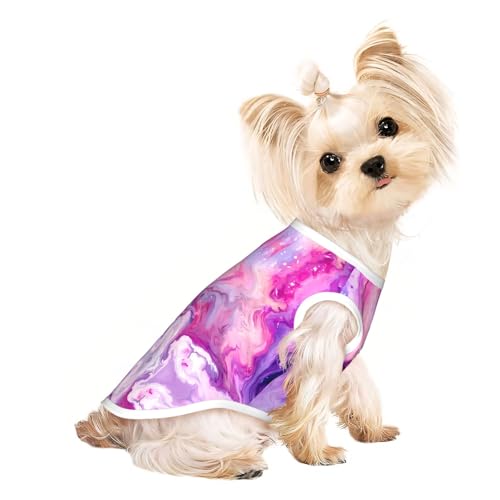 L Pet atmungsaktives ärmelloses T-Shirt für Katzen und Hunde, leichtes Marmor-Tanktop mit buntem Druck, dehnbar L Pet atmungsaktives ärmelloses T-Shirt für Katzen und Hunde, leichtes Marmor-Tanktop mit buntem Druck, dehnbar von LGHHGY