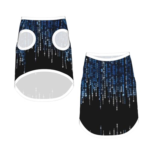 L Pet atmungsaktives ärmelloses T-Shirt für Katzen und Hunde, leichtes Tanktop mit Binärdruck und dehnbarem Binärdruck L Pet atmungsaktives ärmelloses T-Shirt für Katzen und Hunde, leichtes Tanktop mit Binärdruck und dehnbarem Binärdruck von LGHHGY