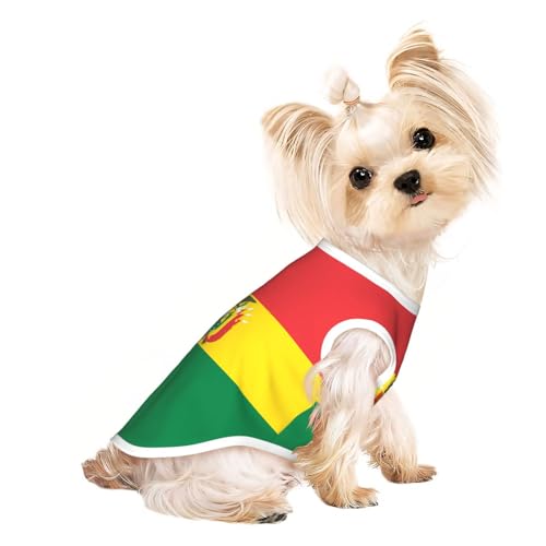 L Pet atmungsaktives ärmelloses T-Shirt für Katzen und Hunde, leichtes Tanktop mit Bolivien-Flagge, bedruckt, dehnbar, L Pet atmungsaktives ärmelloses T-Shirt für Katzen und Hunde, leichtes Tanktop mit Bolivien-Flagge, bedruckt, dehnbar, von LGHHGY