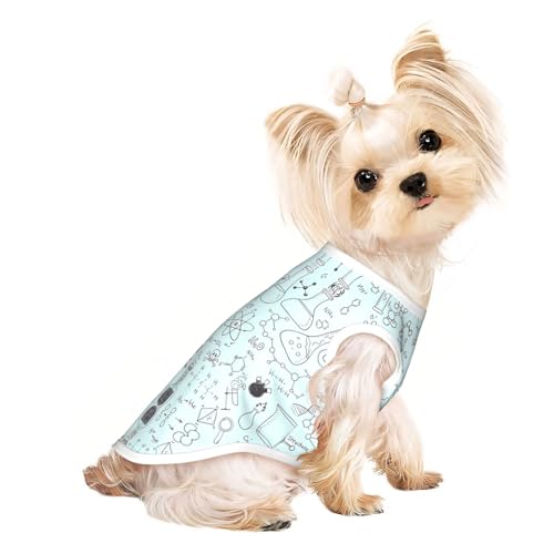 L Pet atmungsaktives ärmelloses T-Shirt für Katzen und Hunde, leichtes Tanktop mit Chemie-Druck, dehnbar L Pet atmungsaktives ärmelloses T-Shirt für Katzen und Hunde, leichtes Tanktop mit Chemie-Druck, dehnbar von LGHHGY