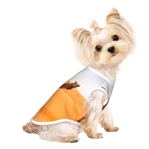 L Pet atmungsaktives ärmelloses T-Shirt für Katzen und Hunde, leichtes Tanktop mit Wüstensand-Kamelmuster, dehnbar L Pet atmungsaktives ärmelloses T-Shirt für Katzen und Hunde, leichtes Tanktop mit Wüstensand-Kamelmuster, dehnbar von LGHHGY