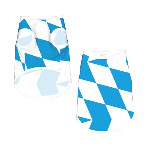 L Pet atmungsaktives ärmelloses T-Shirt für Katzen & Hunde, leichtes Tanktop mit bayerischer Flagge, dehnbar L Pet atmungsaktives ärmelloses T-Shirt für Katzen & Hunde, leichtes Tanktop mit bayerischer Flagge, dehnbar von LGHHGY