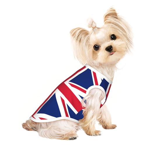 L Pet atmungsaktives ärmelloses T-Shirt für Katzen und Hunde, leichtes Tanktop mit britischer Flagge, dehnbar L Pet atmungsaktives ärmelloses T-Shirt für Katzen und Hunde, leichtes Tanktop mit britischer Flagge, dehnbar von LGHHGY