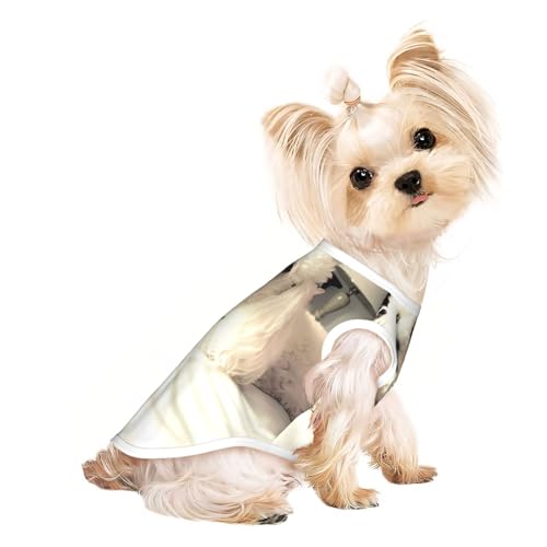 L Pet atmungsaktives ärmelloses T-Shirt für Katzen und Hunde, leichtes Tanktop mit französischem Pudel-Druck, dehnbar L Pet atmungsaktives ärmelloses T-Shirt für Katzen und Hunde, leichtes Tanktop mit französischem Pudel-Druck, dehnbar von LGHHGY