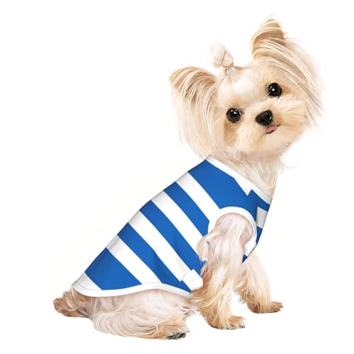L Pet atmungsaktives ärmelloses T-Shirt für Katzen und Hunde, leichtes Tanktop mit griechischer Flagge, dehnbar L Pet atmungsaktives ärmelloses T-Shirt für Katzen und Hunde, leichtes Tanktop mit griechischer Flagge, dehnbar von LGHHGY