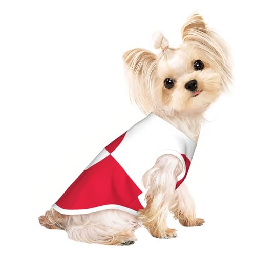 L Pet atmungsaktives ärmelloses T-Shirt für Katzen und Hunde, leichtes Tanktop mit grönländischer Flagge, dehnbar L Pet atmungsaktives ärmelloses T-Shirt für Katzen und Hunde, leichtes Tanktop mit grönländischer Flagge, dehnbar von LGHHGY